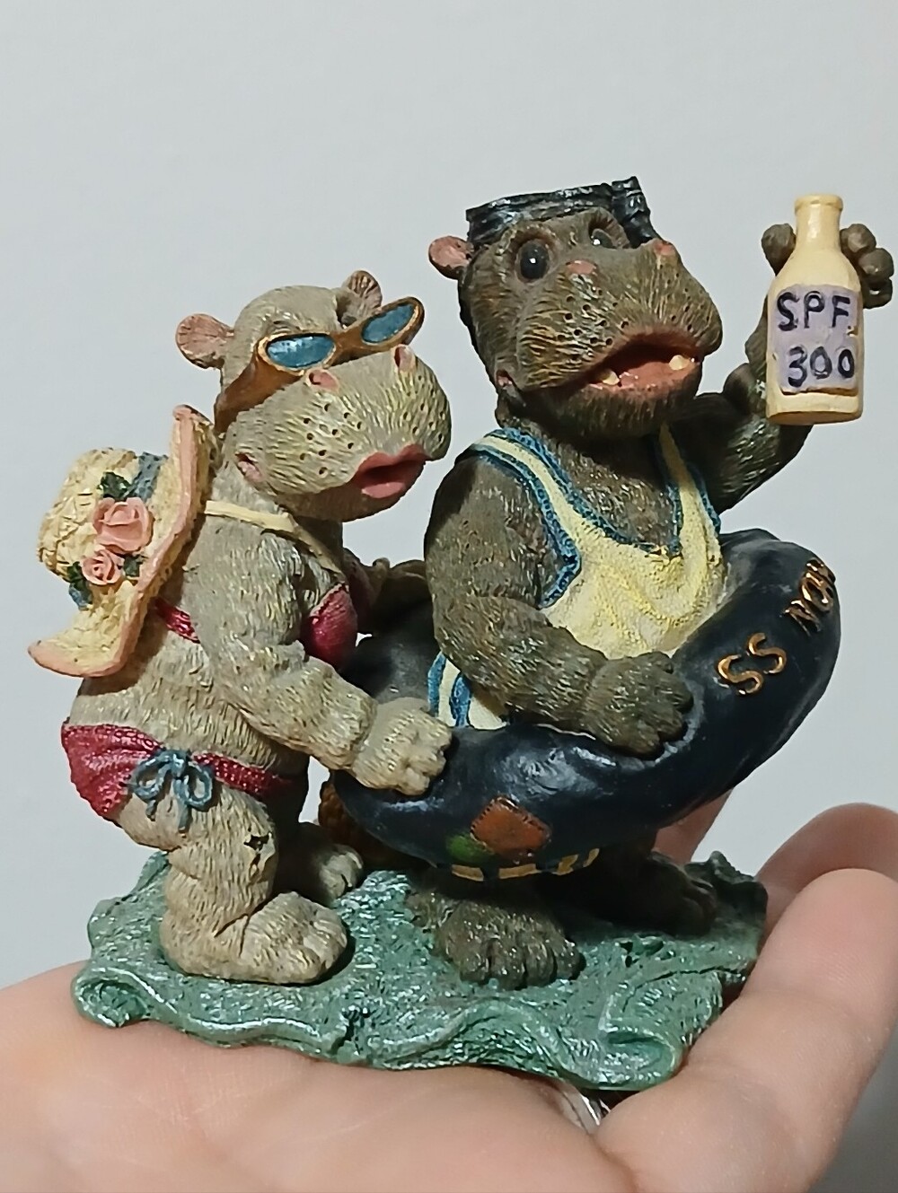 Boyd's Bears Noah's Ark Hippos Hippolita & Hugo D. Nile 2436 Resin Figurine